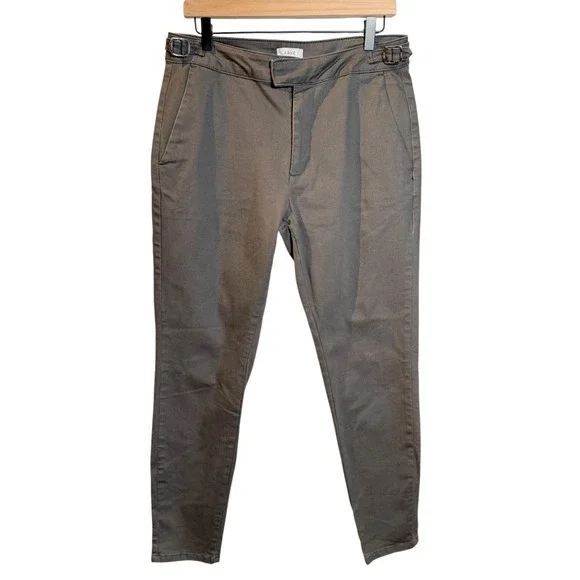 Arne Mens Slim Fit Side Adjuster Trousers Taupe Grey Stretch Cotton Pants 34R - Picture 10 of 10